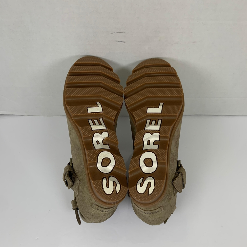 Sorel Women Joan Of Artic Wedge 11 Taupe Suede Bucket Boots Size 8.5 - Picture 6 of 10